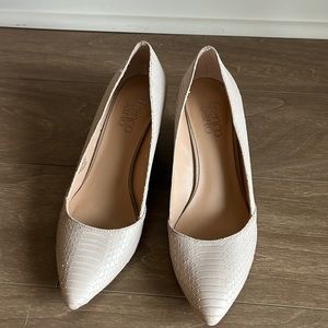 Franco Sarto cream wedge pumps, women’s size 8.5